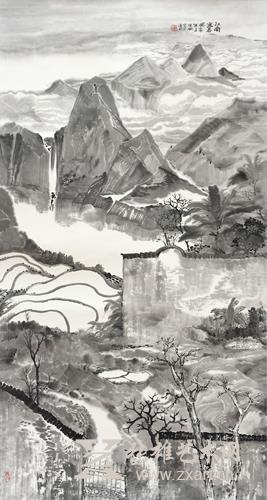 李肇瑜《 江南寒春图 》 97x179cm 李肇瑜《 江南寒春图 》 97x179cm