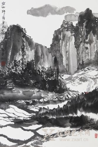 李肇瑜 《空山野寂有人家》 45x68cm 李肇瑜 《空山野寂有人家》 45x68cm